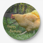 Happy Birthday Chicken Paper Bord (Voorkant)