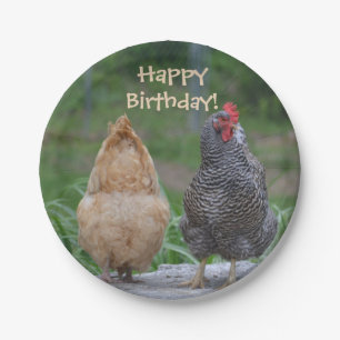 Happy Birthday Chicken Paper Bord