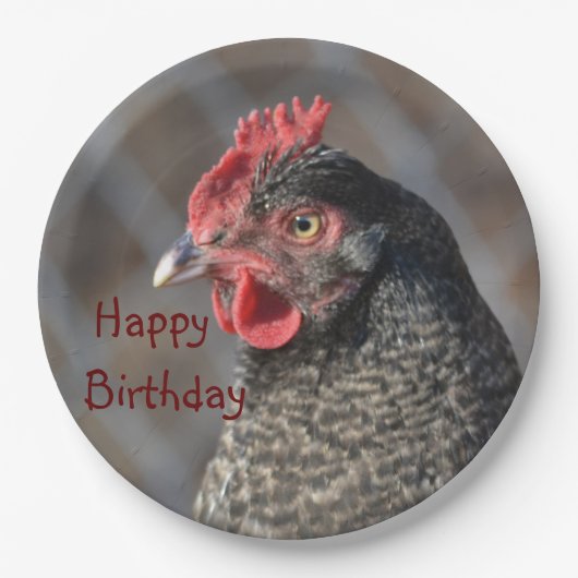 Happy Birthday Chicken Paper Bord (Voorkant)