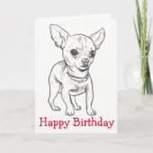 Happy Birthday Chihuahua Puppy Dog Mam Puppies Kaart (Voorkant)