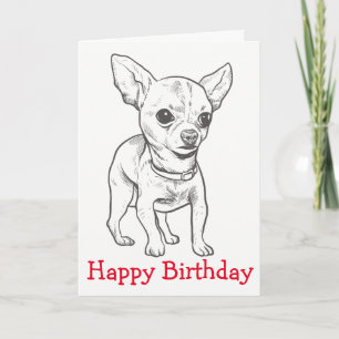 Happy Birthday Chihuahua Puppy Dog Mam Puppies Kaart