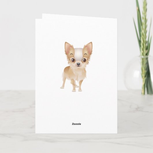 Happy Birthday Chihuahua Puppy Dog Wenskaart Kaart (Achterkant)