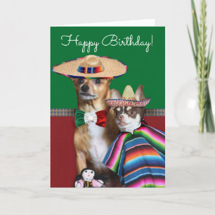 Happy Birthday Chihuahuas Card Kaart