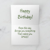 Happy Birthday Chimp Kaart (Binnen)