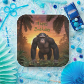 Happy Birthday Chimp Papieren Bordje (Feest)