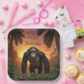 Happy Birthday Chimp Papieren Bordje (Feest)