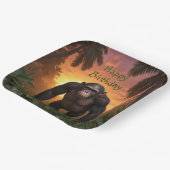 Happy Birthday Chimp Papieren Bordje (Gebogen)