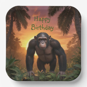 Happy Birthday Chimp Papieren Bordje