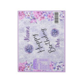 Happy Birthday Chip Bag Wrappers Party Favorieten Notitieblok (Linkerzijde)