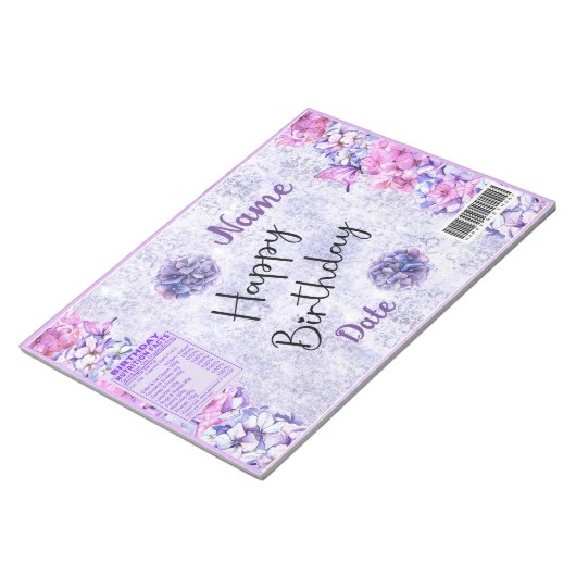 Happy Birthday Chip Bag Wrappers Party Favorieten Notitieblok (Schuin)
