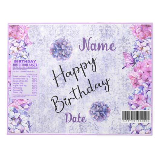 Happy Birthday Chip Bag Wrappers Party Favorieten Notitieblok (Voorkant)