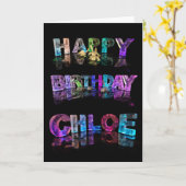 Happy Birthday Chloe Card Kaart (Gele Bloem)