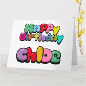 Happy Birthday Chloe Kaart (Gele Bloem)