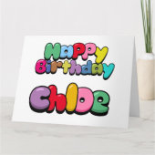 Happy Birthday Chloe Kaart (Voorkant)