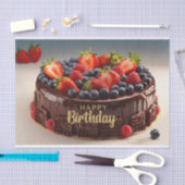 Happy Birthday Chocolade Fruit Cake Tissuepapier (Craft)
