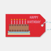 Happy Birthday Chocolate Cake Cadeaulabel (Voorkant (Horizontaal))