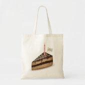 Happy Birthday Chocolate Cake Canvas tas (Voorkant)