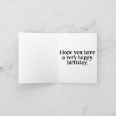 Happy Birthday Chocolate Cake Design Kaart (Binnen)