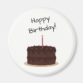 Happy Birthday Chocolate Cake Magneet (Voorkant)