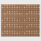 Happy Birthday Chocolate Snoep Bar Cadeaupapier (Vlak)
