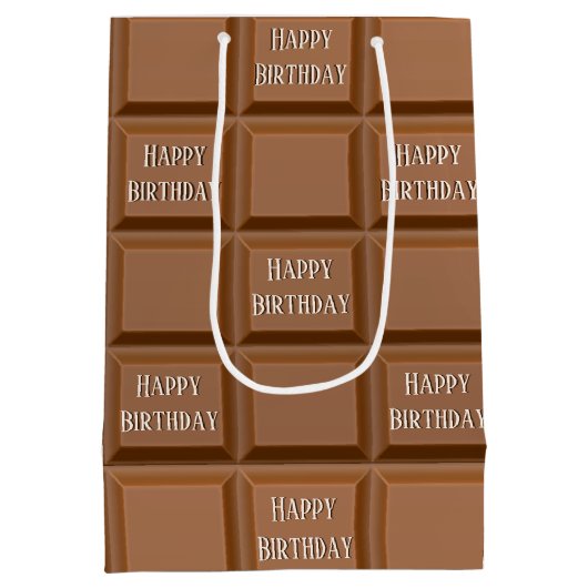 Happy Birthday Chocolate Snoep Bar Medium Cadeauzakje (Achterkant)