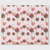 Happy Birthday Chocolates & Sweets Cadeaupapier (Vlak)