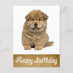 Happy Birthday Chow Chow Puppy Dog Briefkaart