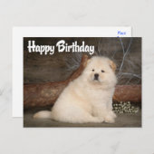 Happy Birthday Chow Chow Puppy Dog Briefkaart (Voorkant / Achterkant)