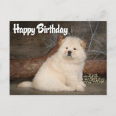 Happy Birthday Chow Chow Puppy Dog Briefkaart (Voorkant)