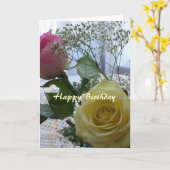Happy Birthday Christelijke Kaart Rozen (Gele Bloem)