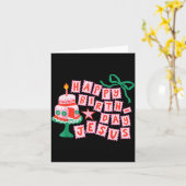 Happy Birthday Christian Jesus Christmas Preppy Bd Kaart (Gele Bloem)