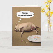 Happy Birthday Chubby Chihuahua Wenskaart Kaart (Gele Bloem)