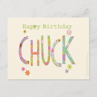 Happy Birthday Chuck Manchester en het noordwesten Briefkaart