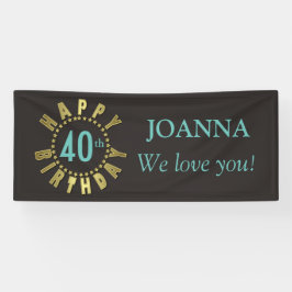 Happy Birthday Circle of Stars Gold GHBX Spandoek