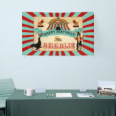Happy Birthday Circus Party Banner Table Backdrop (Beurs)