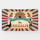 Happy Birthday Circus Party Banner Table Backdrop (Horizontaal)