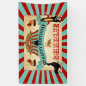 Happy Birthday Circus Party Banner Table Backdrop (Verticaal)