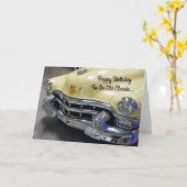 Happy Birthday Classic Car Buff Wenskaart Kaart (Gele Bloem)