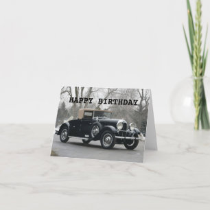 Happy Birthday Classic Car Kaart