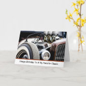 Happy Birthday Classic Car Rat Rod Fan Car Kaart (Gele Bloem)