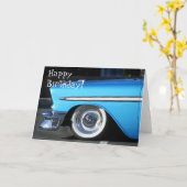 Happy Birthday Classic car wenskaart Kaart (Gele Bloem)