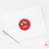 Happy Birthday Classic Round Sticker (Envelop)