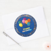 Happy Birthday Classic Round Sticker (Envelop)
