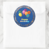 Happy Birthday Classic Round Sticker (Tas)