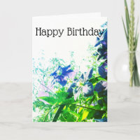 *~* Happy Birthday Clematis Blue Flower aanpassen
