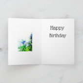 *~* Happy Birthday Clematis Blue Flower aanpassen Kaart (Binnen)