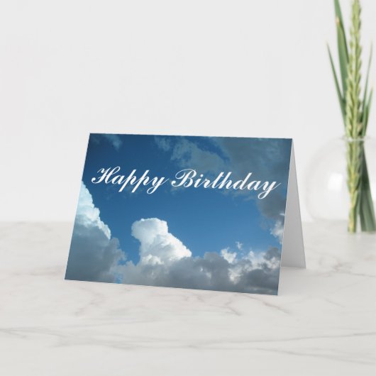 Happy Birthday clouds Kaart (Voorkant)