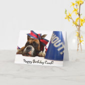 Happy Birthday Coach Cheer Boxer wenskaart Kaart (Gele Bloem)