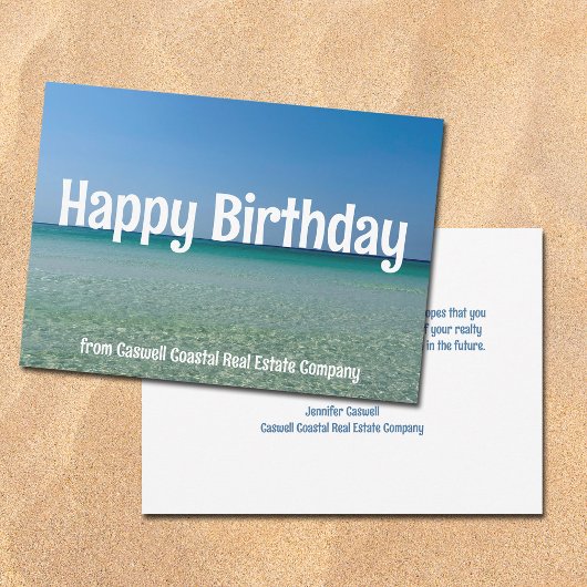 Happy Birthday Coastal Company gepersonaliseerde f Kaart