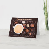 Happy Birthday Coffee en Chocolate Kaart (Voorkant)